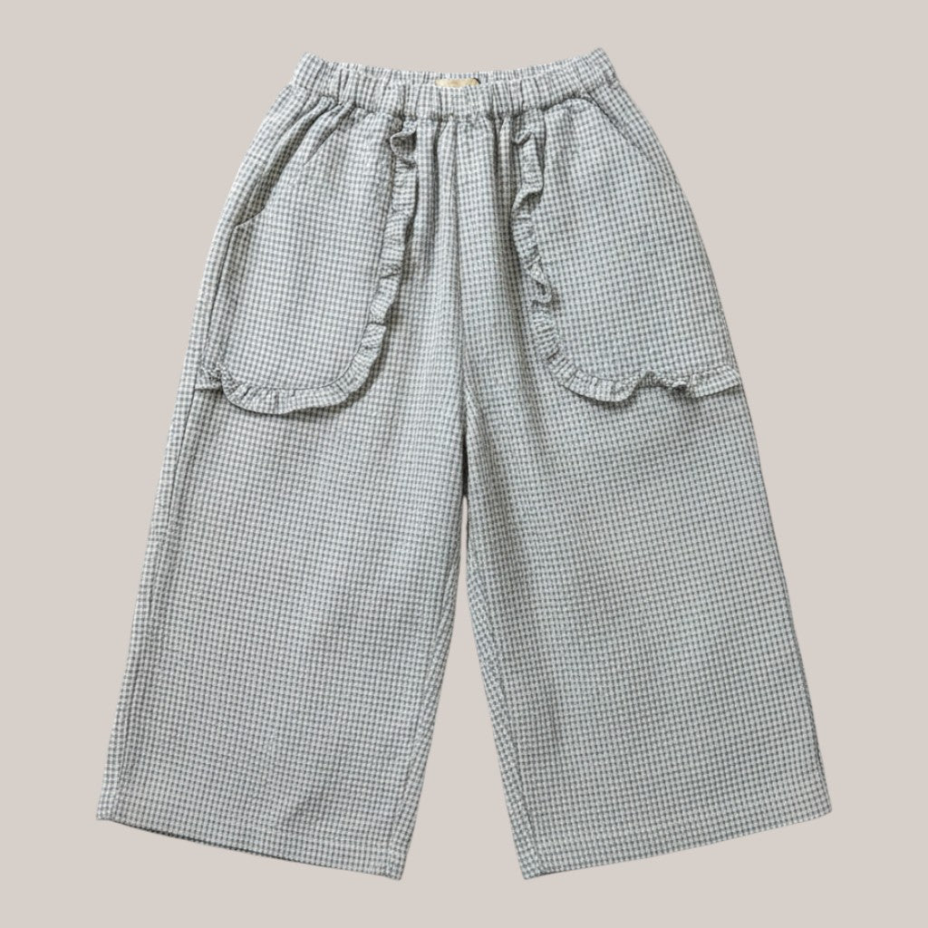 Soft Check Cropped Trousers