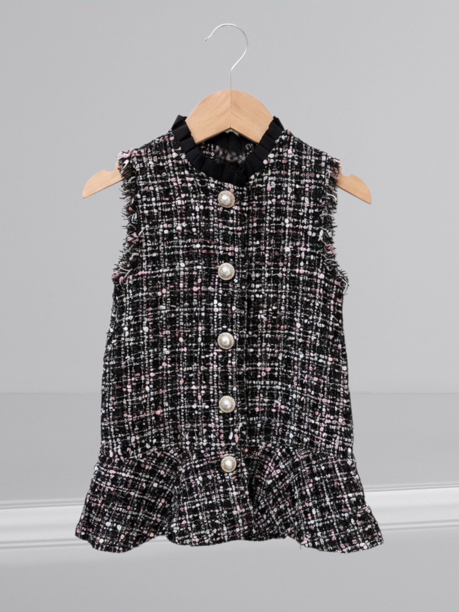 Sleeveless Tweed Dress