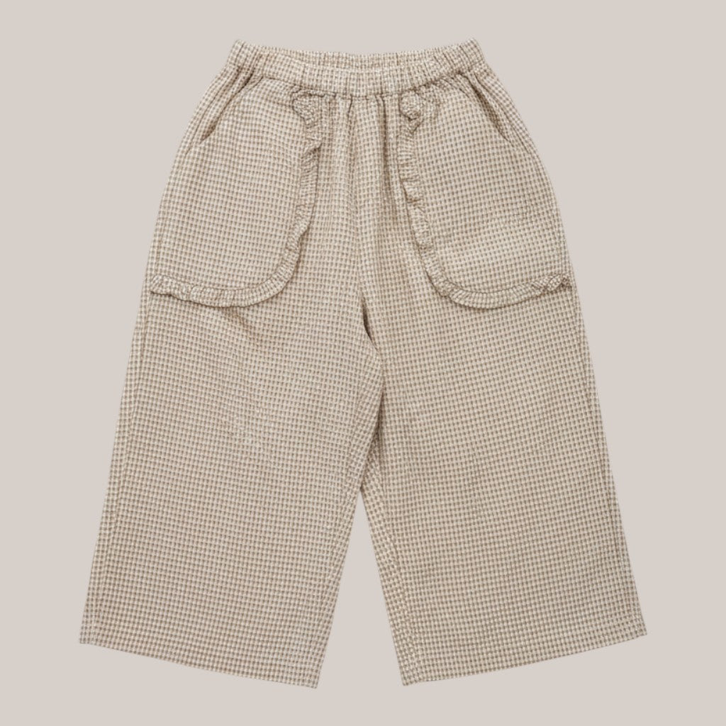 Soft Check Cropped Trousers